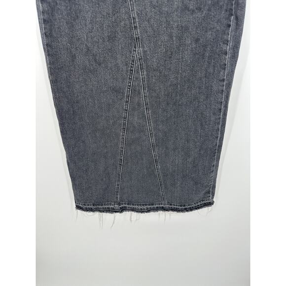 Levi Strauss Womens Black Denim Jean Maxi Skirt Size 0 Modest Church Fall Casual - Picture 4 of 9